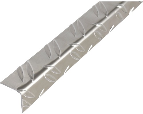 Vinkelprofil ALBERTS aluminium räfflad 23,5x23,5x1,5mm 1m Vinkelprofil av metall med räfflat plåtmönster