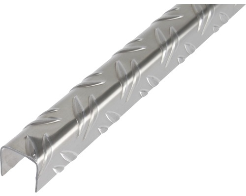 U-profil KAISERTHAL aluminium räfflad 23,5x23,5x1,5 mm 1 m