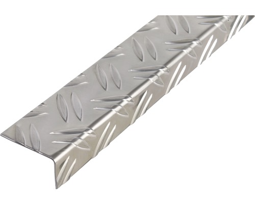 Vinkelprofil ALBERTS aluminium räfflad 53,6x29,5x1,5mm 1m