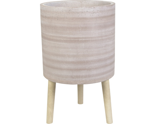 Blomkruka LAFIORA med fötter Ø33cm taupe Blomkruka LAFIORA med fötter Ø33cm taupe