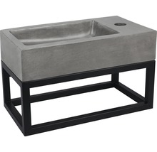 Tvättställ DIFFERNZ Hura L betong mörkgrå 40x22 cm-thumb-19