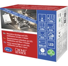 Batteridriven ljusslinga med LED, multifunktion och timer, 6 timmar