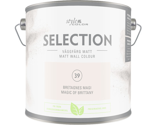 Väggfärg SELECTION Style Color Premium Bretagnes magi 2,5L Färghink med matt väggfärg Selection från Style Color