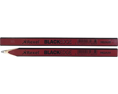Snickarpenna Blackedge medium röd/svart-0