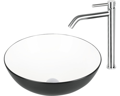 Tvättställ med tvättställsskål och blandare