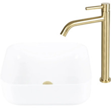 Tvättställ av keramik med blandare