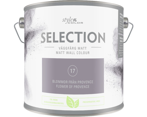 Väggfärg SELECTION Style Color Premium Blomma från Provence 2,5L Väggfärg SELECTION Style Color Premium Blomma från Provence 2,5L