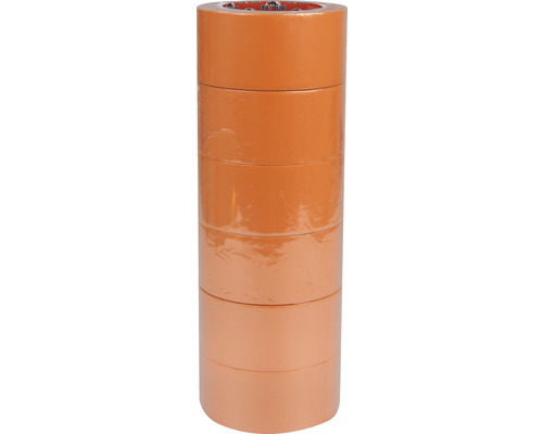 Sex rullar maskeringstejp staplade