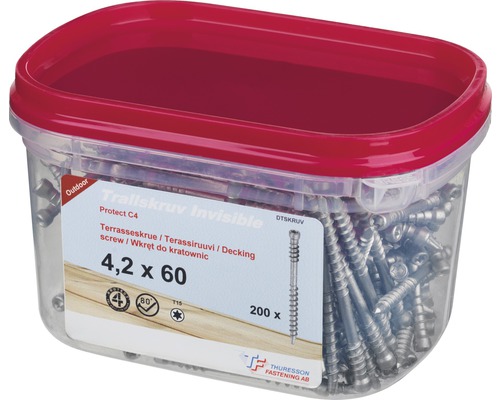 Terrassskruvar 4,2 x 60 millimeter i behållare