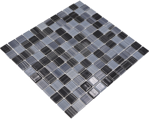Mosaikplatta med fyrkantiga glasstenar