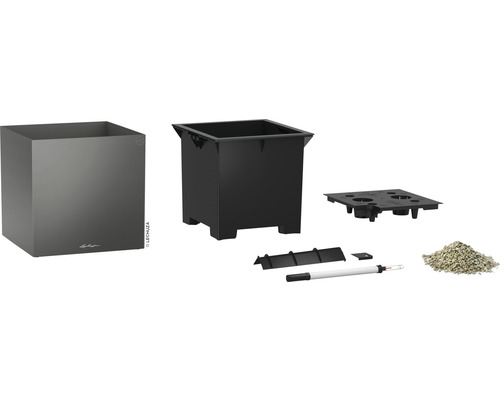 Komplett set blomkruka med bevattningssystem och tillbehör