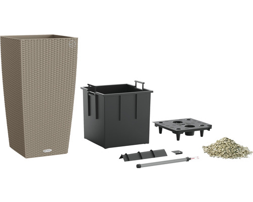 Blomkruka med bevattningssystem och tillbehör