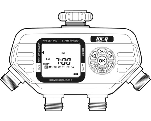 for Q Vattentimer med display och flera anslutningar
