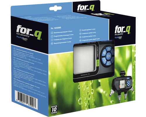 For Q Bevattningsdator för fyra zoner i förpackning