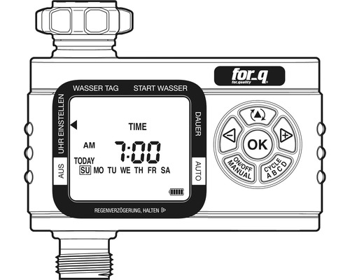 Bevattningsdator för styrning av trädgårdsbevattning