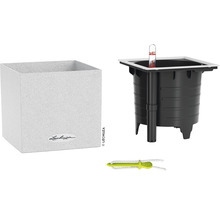 Lechuza Cube Glossy ytterkruka med bevattningsinsats och vattennivåindikator