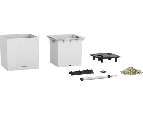 Komplett blomlådesats med insats, bevattningssystem och tillbehör