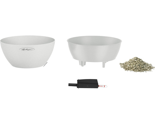 Blomkruksset med insats, substrat och vattennivåindikator