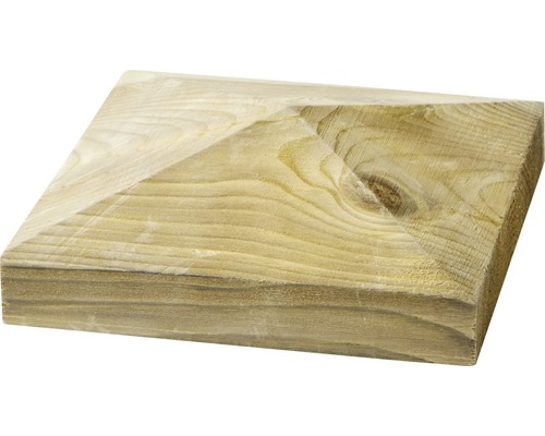 Pyramidlock 168T impregnerad 145x145x50mm Stolplock av trä