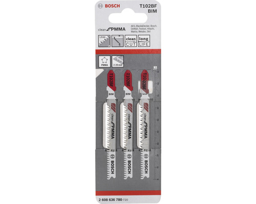 Bosch sticksågsblad T102BF BIM, 3-pack