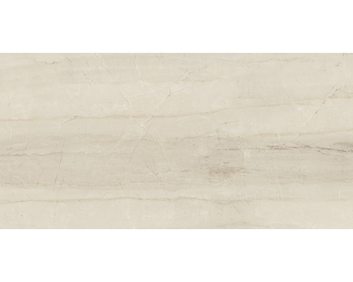 Klinker Living beige blank marmoroptik 60x120x0,9 cm Prov på en beige keramisk platta med marmorlook