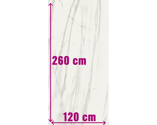 Mått på en väggbeklädnad: 260 cm hög och 120 cm bred.
