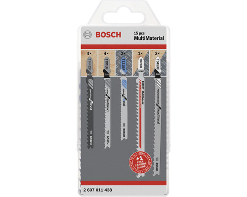Bosch sticksågblad set MultiMaterial, 15 stycken