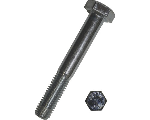 Delgängad sexkantskruv M12x60 mm DIN 931 elförzinkad, 50 styck Sexkantsskruv av metall
