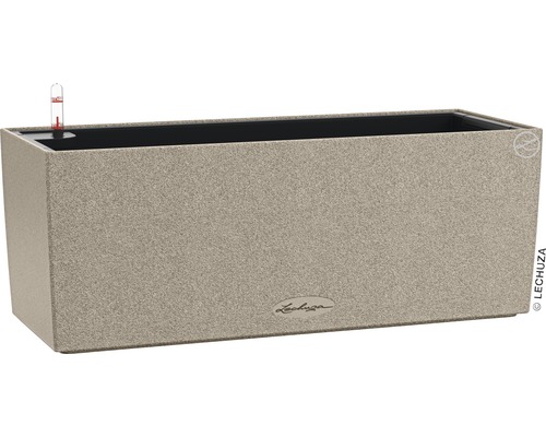 Självvattnande balkonglåda LECHUZA Balconera Stone 50x19cm beige Rektangulär Lechuza planteringslåda med bevattningssystem