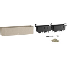 Självvattnande balkonglåda LECHUZA Balconera Stone 80x19cm beige
