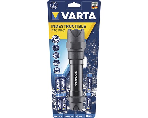 Varta Indestructible F30 Pro ficklampa med batterier