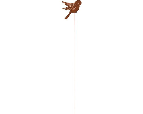 Dekorationsstav LAFIORA fågel metall 70cm