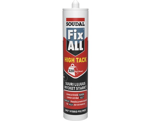 Lim & fogmassa SOUDAL Fix All High Tack vit 290 ml