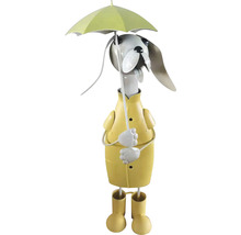 Dekorationsfigur LAFIORA Hare med paraply gul 45cm-thumb-0