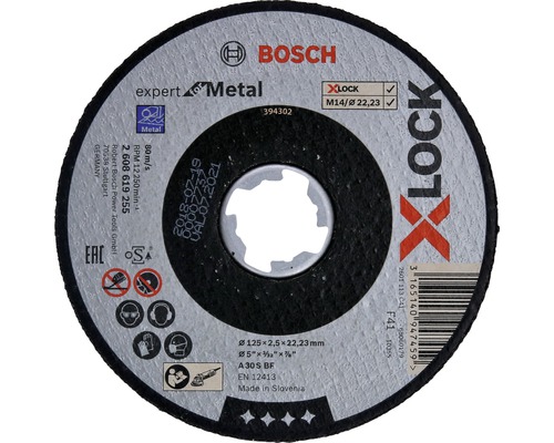 Kapskiva BOSCH Expert for Metal Ø 125x22,23x2,5mm X-LOCK-fäste
