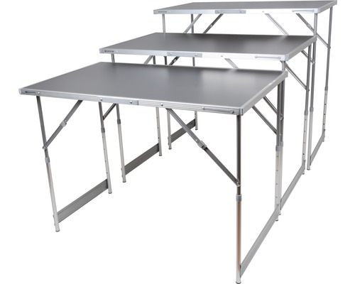 Multifunktionsbord tapetbord höjdjusterbart grått 3x100x60x73cm 3 delar