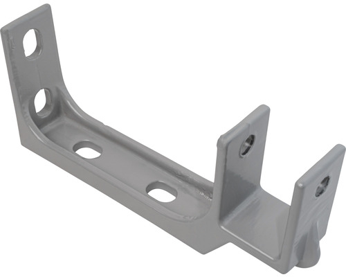 Vinkelbeslag av metall med fästhål