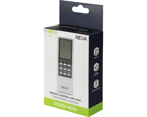 Nexa fjärrkontroll med timer i produktförpackning