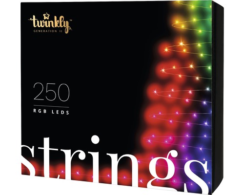 Ljusslinga TWINKLY 250 LED-lampor med wifi och appstyrning Generation II flerfärgad IP44