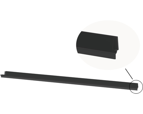 Lång fönsterbräda med förstorad detaljvy av profilen