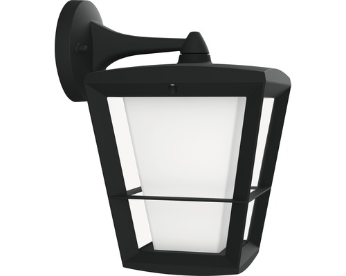 Svart vägglampa för utomhusbruk