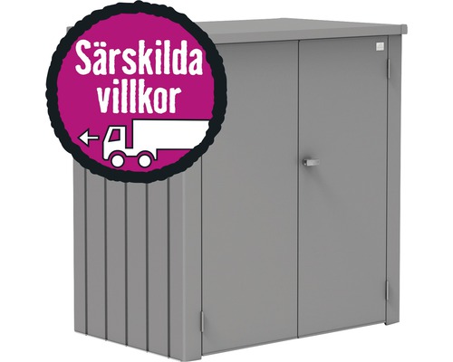Redskapslåda med klistermärke för särskilda leveransvillkor