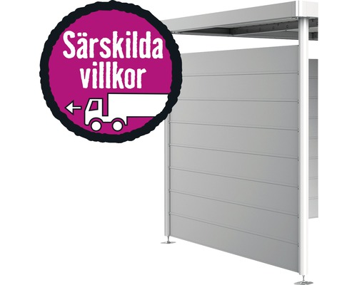 Carport med symbolen särskilda villkor