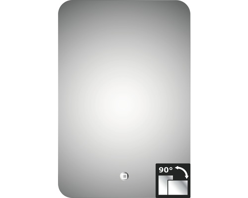 DSK LED-spegel Silver Moon Aluminiumram 40x60cm