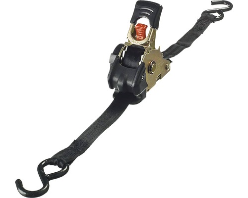 Spännband med krokar och spärrmekanism