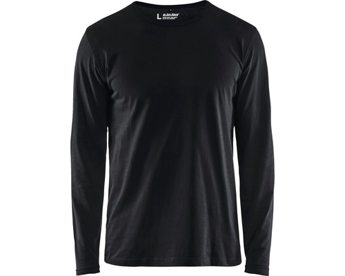 T-shirt BLÅKLÄDER långärmad svart strl. L-0
