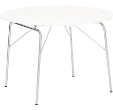 Runt fällbord med metallram