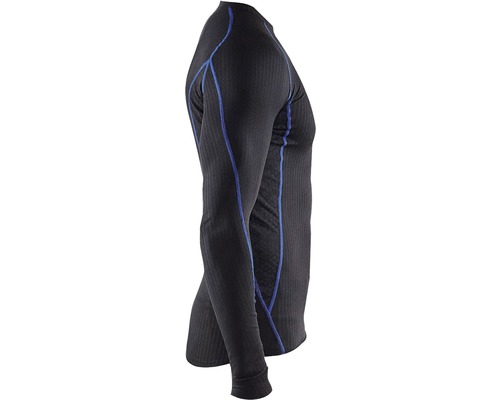 Funktionströja med långa ärmar och blå dekorativa sömmar