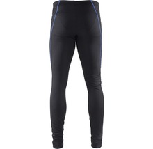 Svarta sporttights med blå sidorand