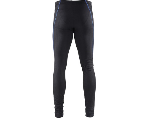 Svarta sporttights med blå sidorand